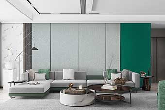 长春轻奢风格-客厅