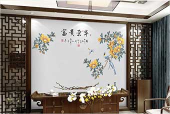 长春森佰汇航空纤维墙咔（富贵荣华）